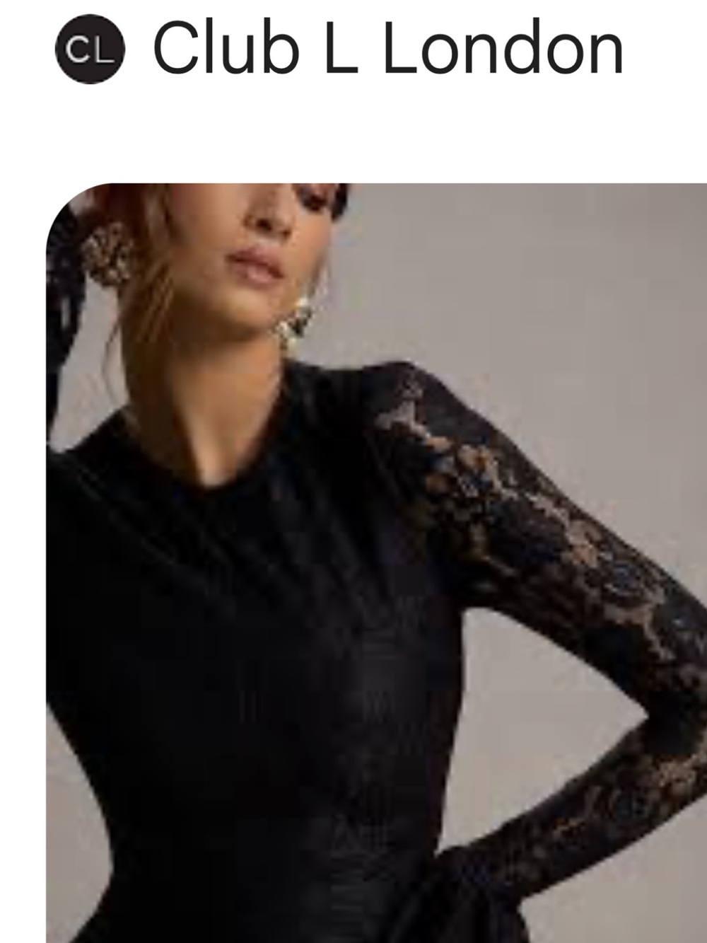 Club London Lace Sleeve Dress